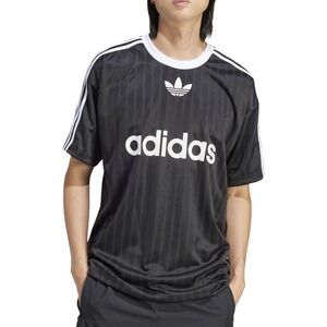 NEW MEN'S ADIDAS‎ ORIGINALS TREFOIL POLY TEE SHIRT SIZE Large  Black  IU2341